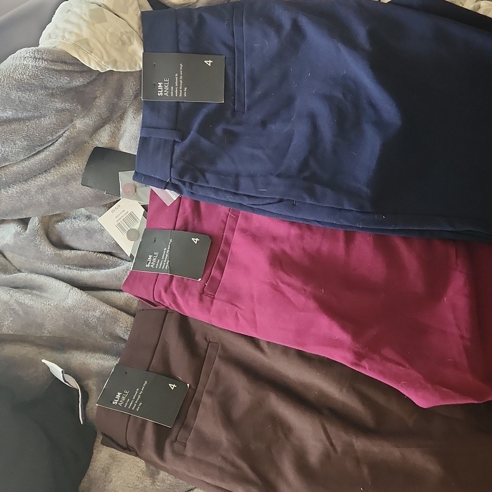 3 pairs of The Limited Slim Ankle dress pants size 4